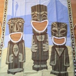 Pottery Barn Kids party game, Tiki toss hanging fabric corn hole game bean bag t